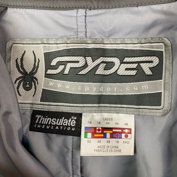 Spyder Gray Thinsulate XTL 10,000 Snowboard Ski Pants With Suspender, Size 16 - Picture 9 of 10